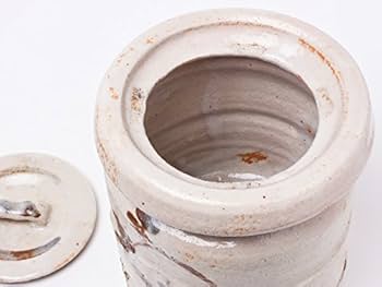 茶道具　山崎道正作　絵志野　水指　裏千家十五代鵬雲斎極め箱　M　R8732B 茶道具 山崎道正作 絵志野 水指 裏千家十五代鵬雲斎